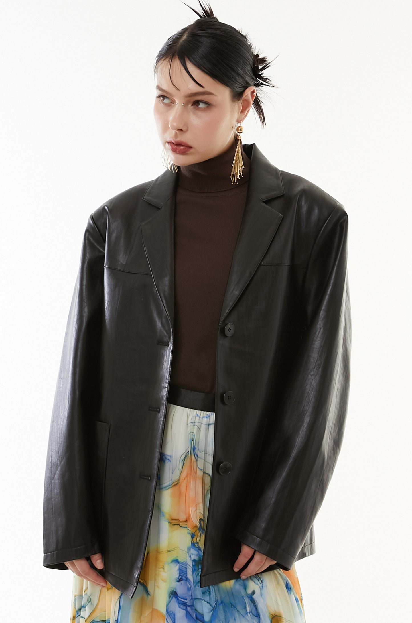 【10月】Soft faux leather jacket