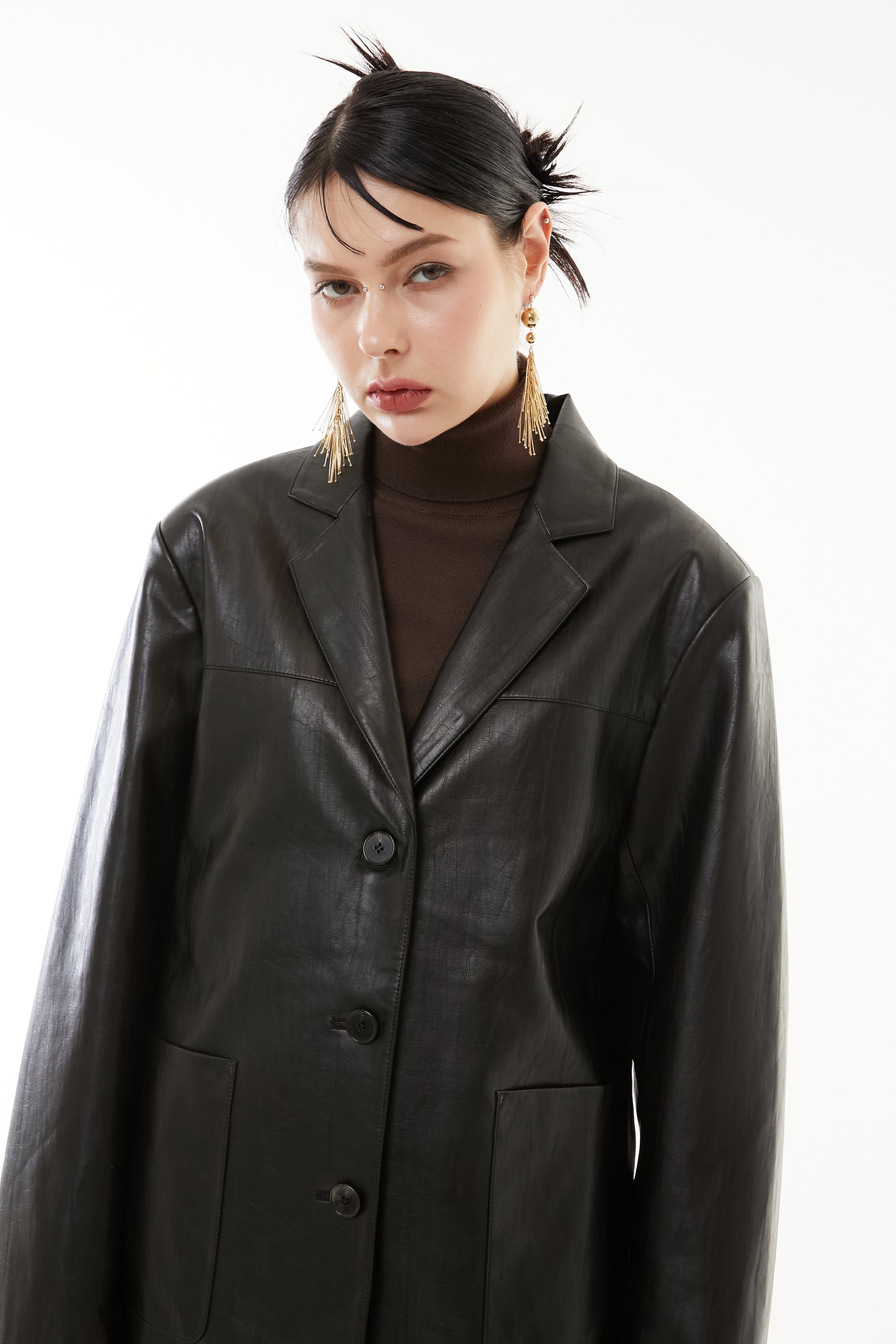 【10月】Soft faux leather jacket
