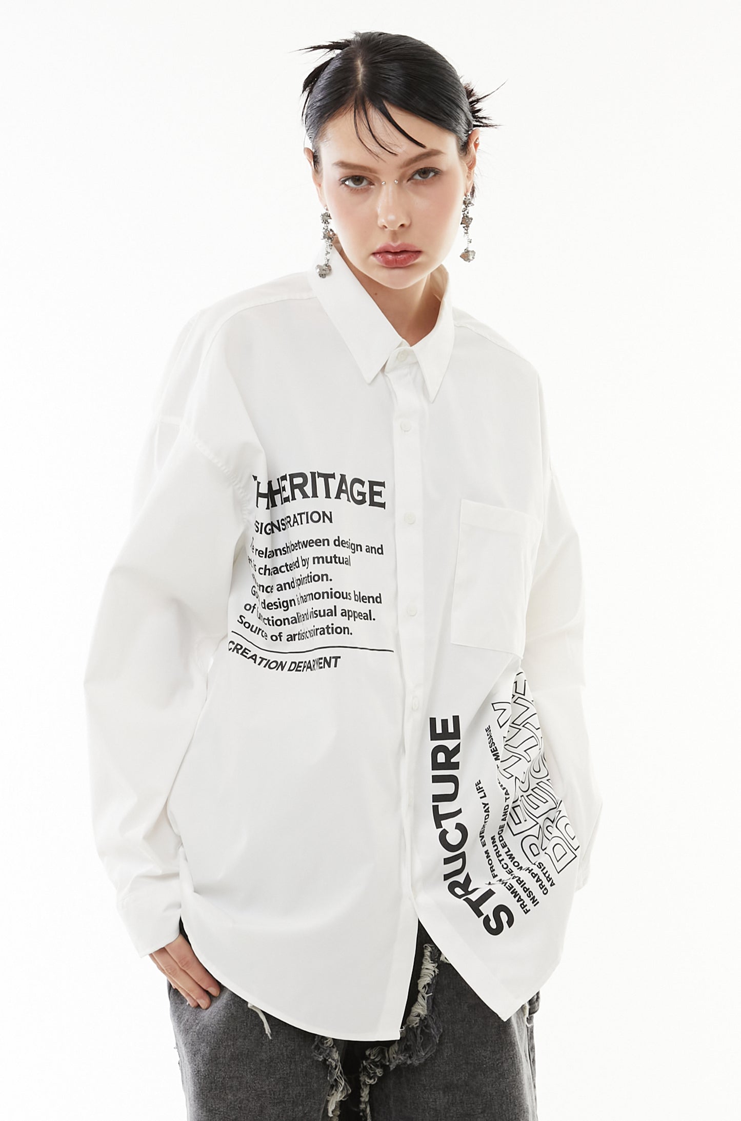 Create message shirt -WHITE-