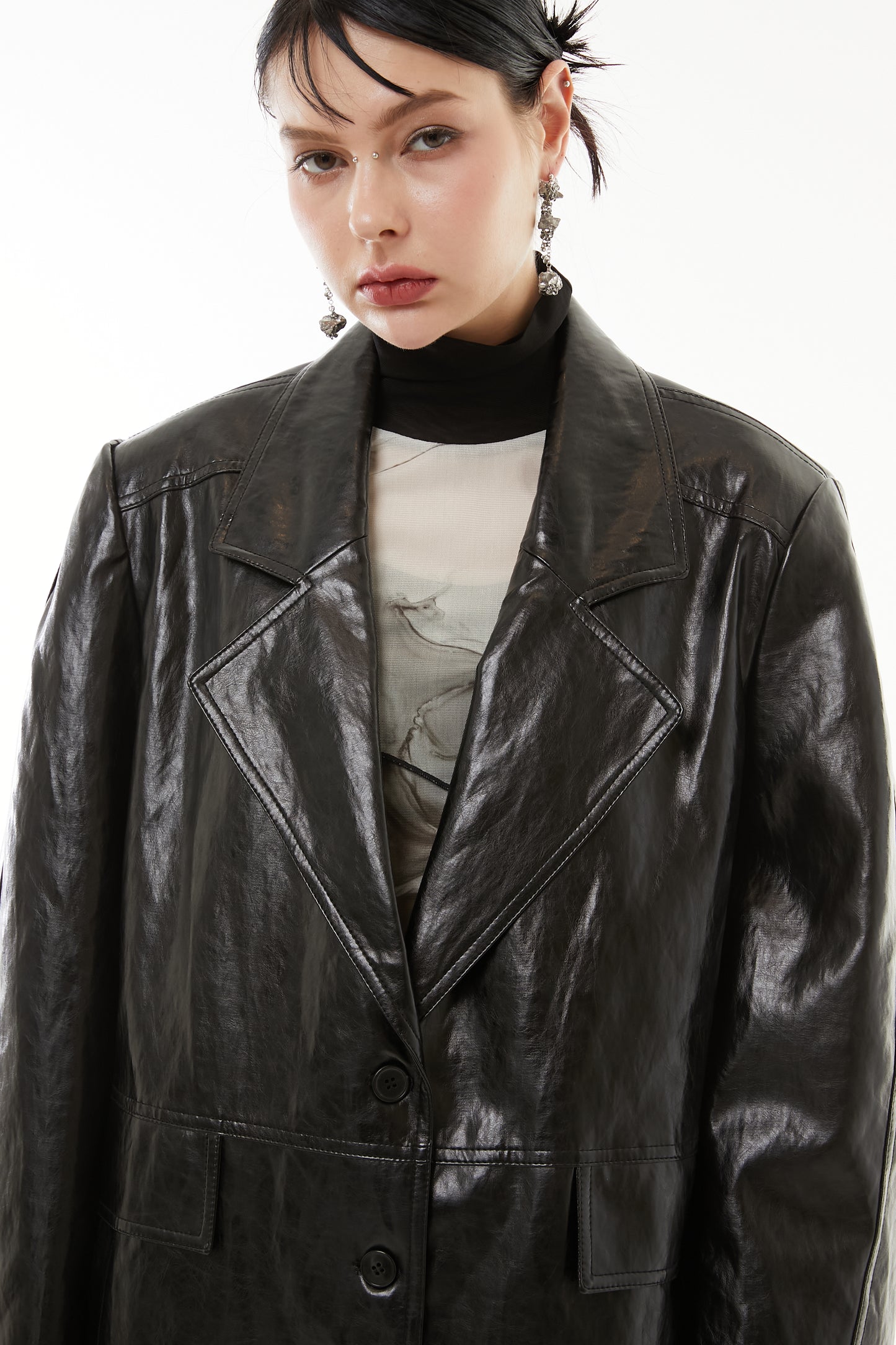 【10月】Luster Faux Leather Jacket