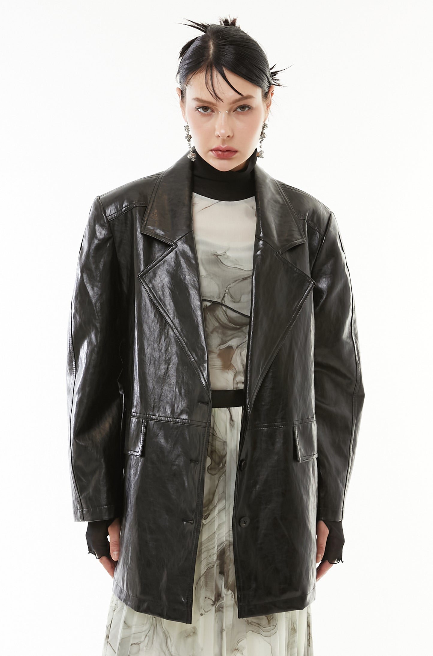 【10月】Luster Faux Leather Jacket