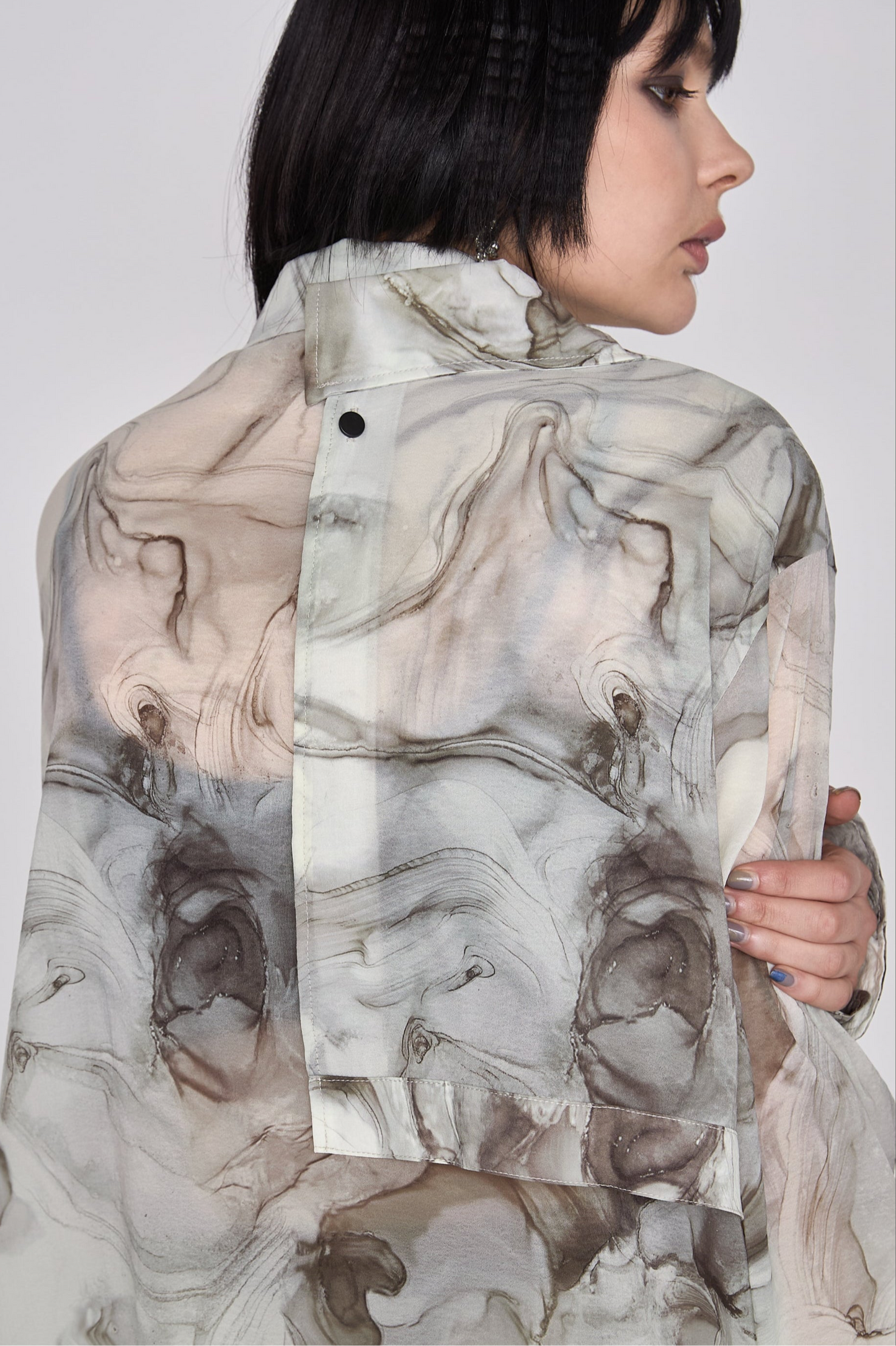 Marble paint big shirt