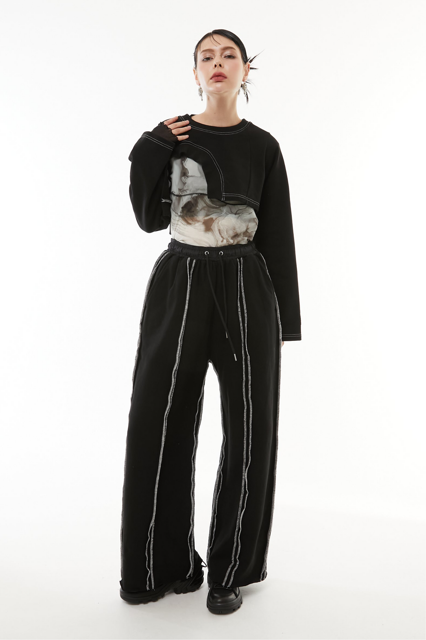 Heavyweight color stitch pants