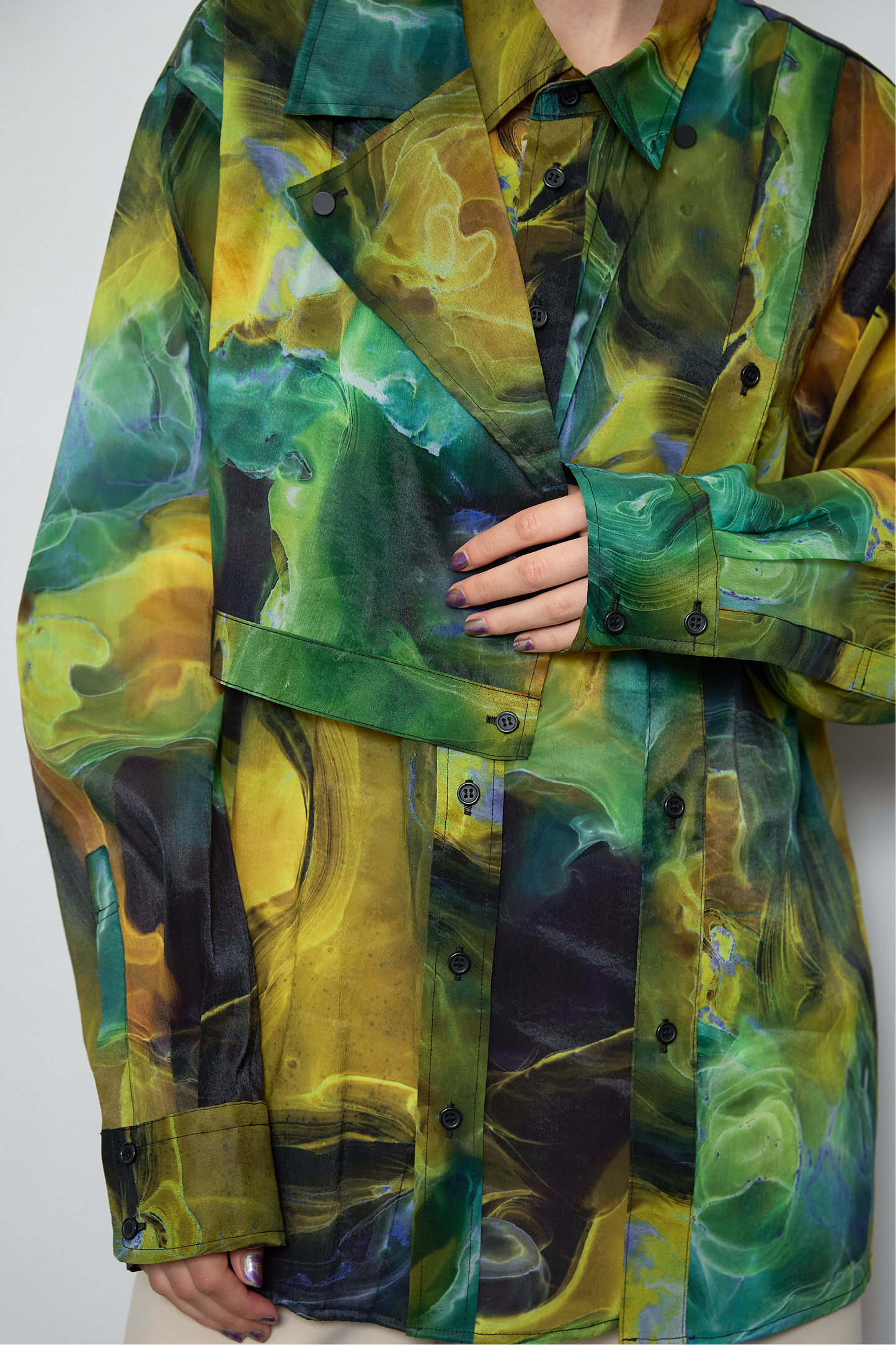 Marble paint big shirt