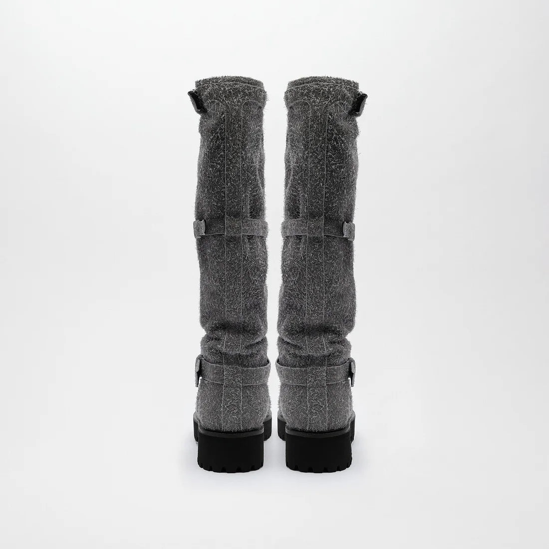 GRACIEUX LETHER BOOTS【Pale Gray Suede】