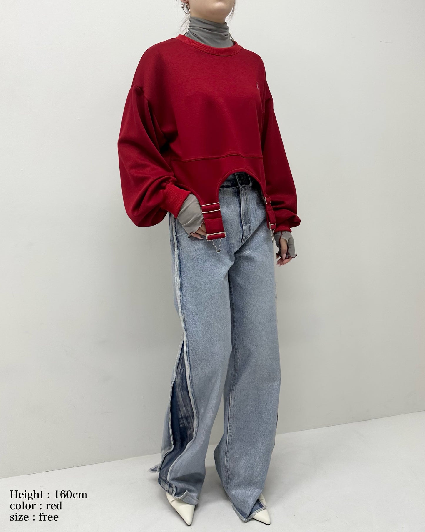 Irregular hem pullover