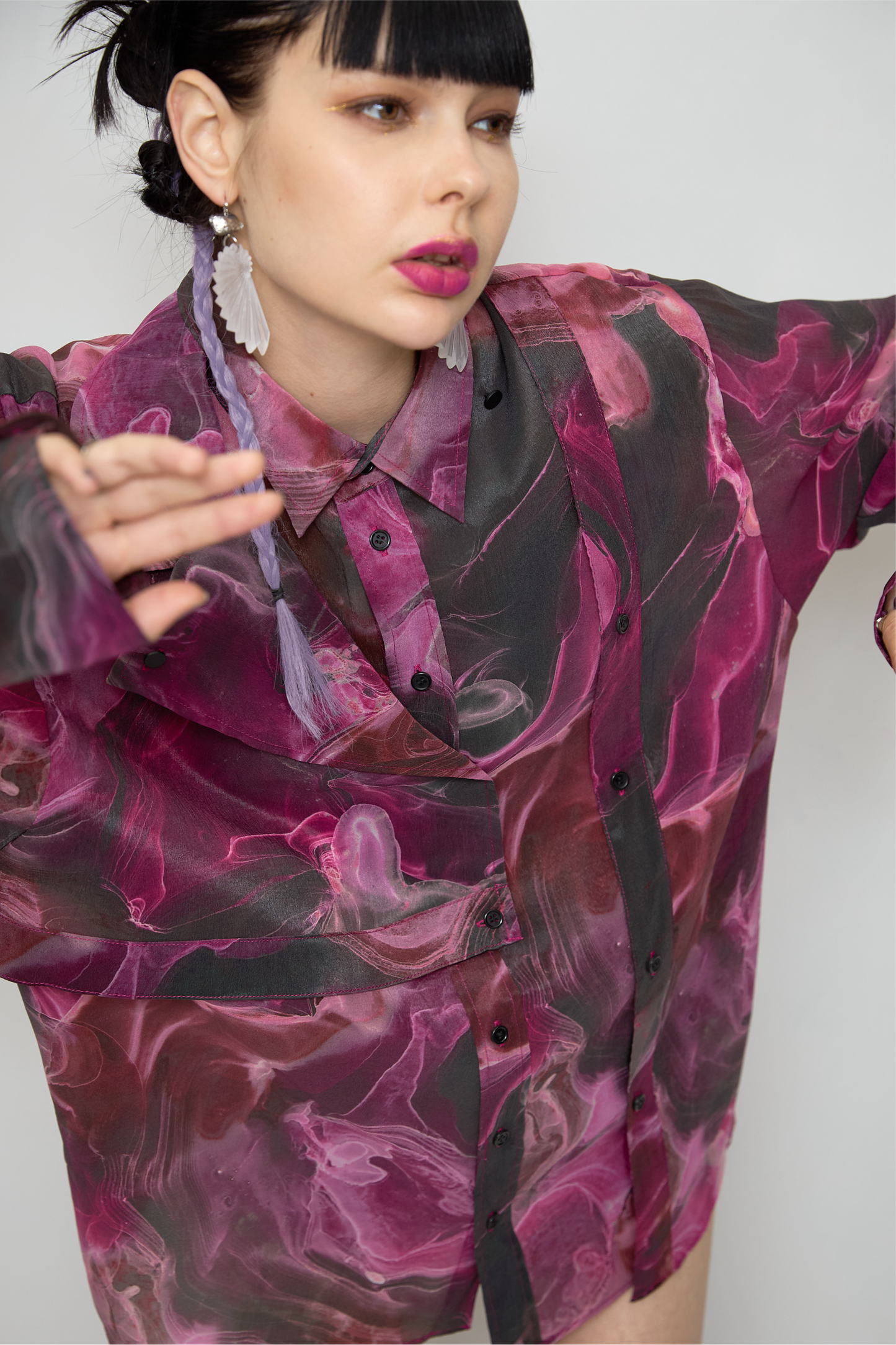 Marble paint big shirt
