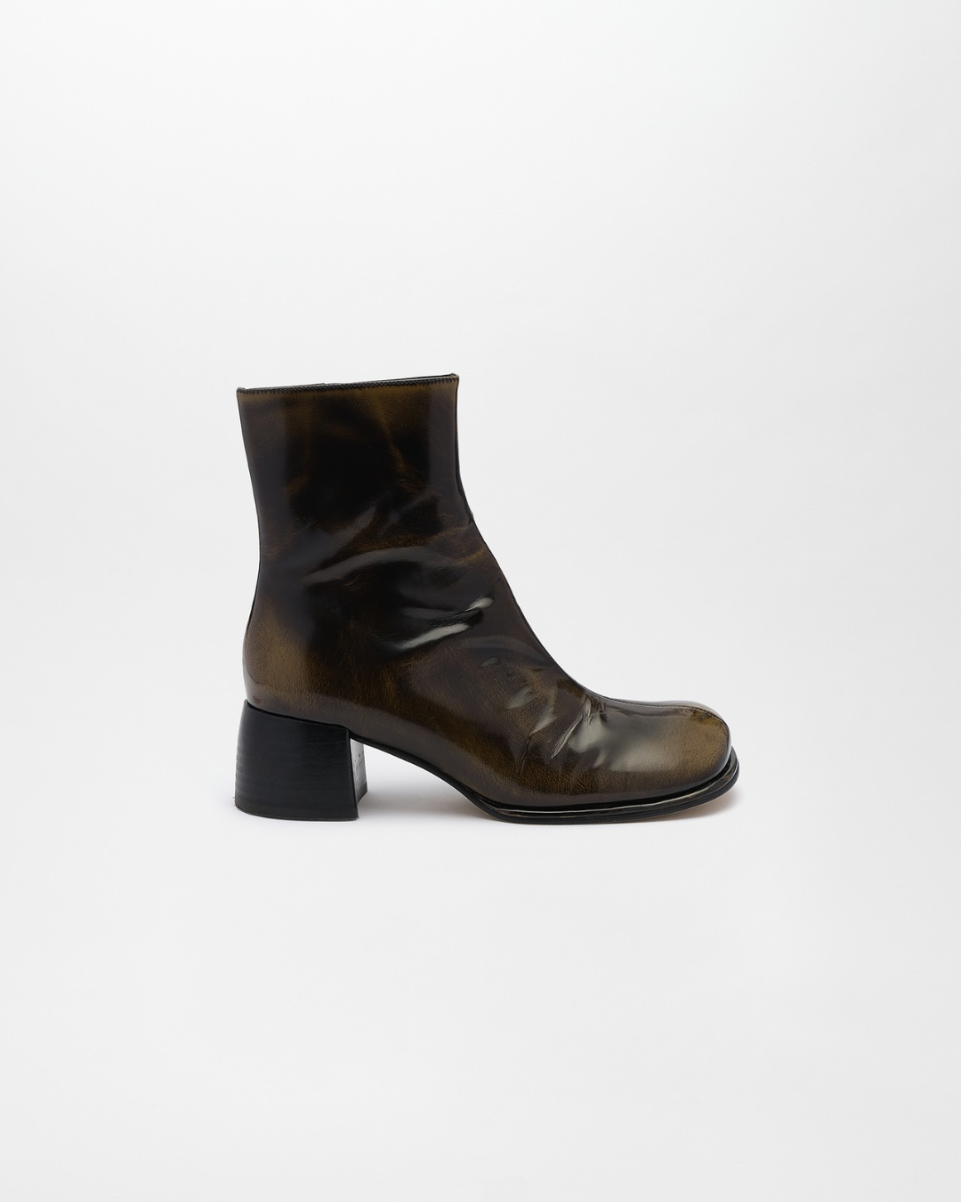 ADELA LETHER BOOTS【Gloss Brown】