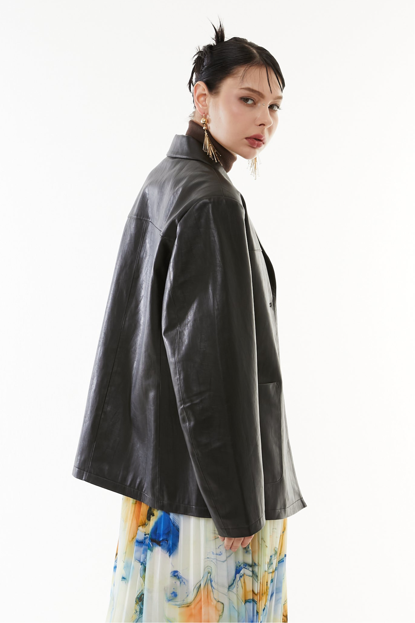 【10月】Soft faux leather jacket