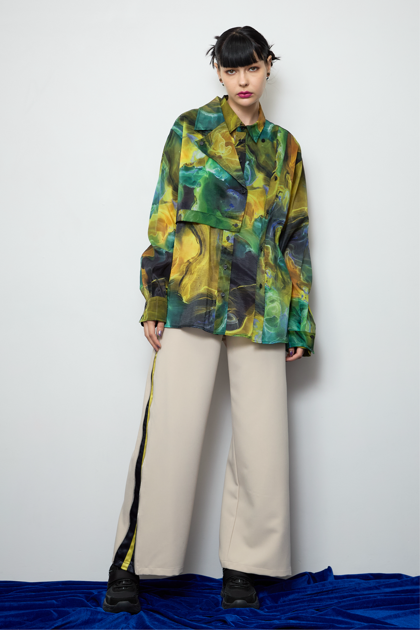 Marble paint big shirt