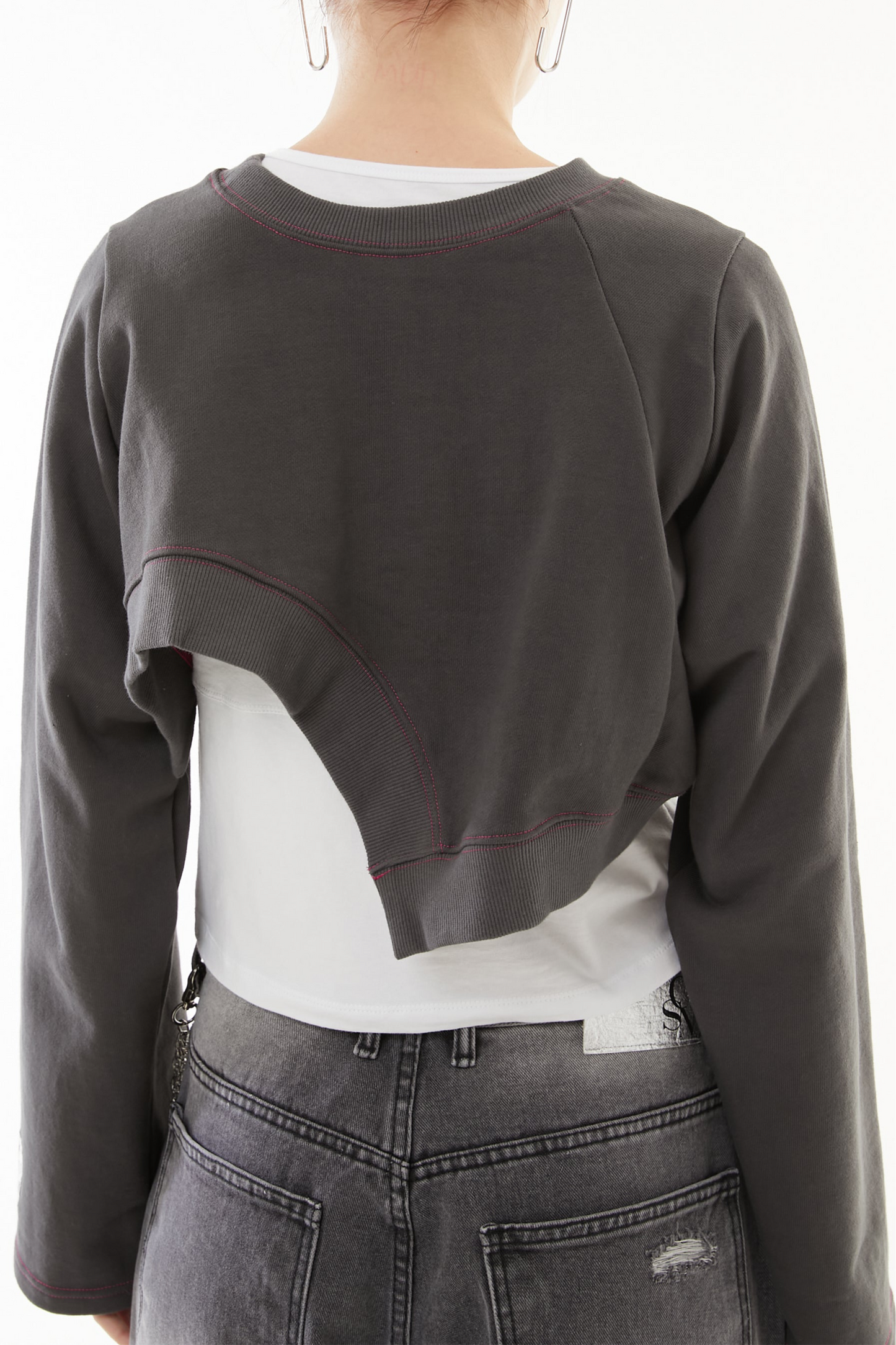 Asymmetric hem short tops