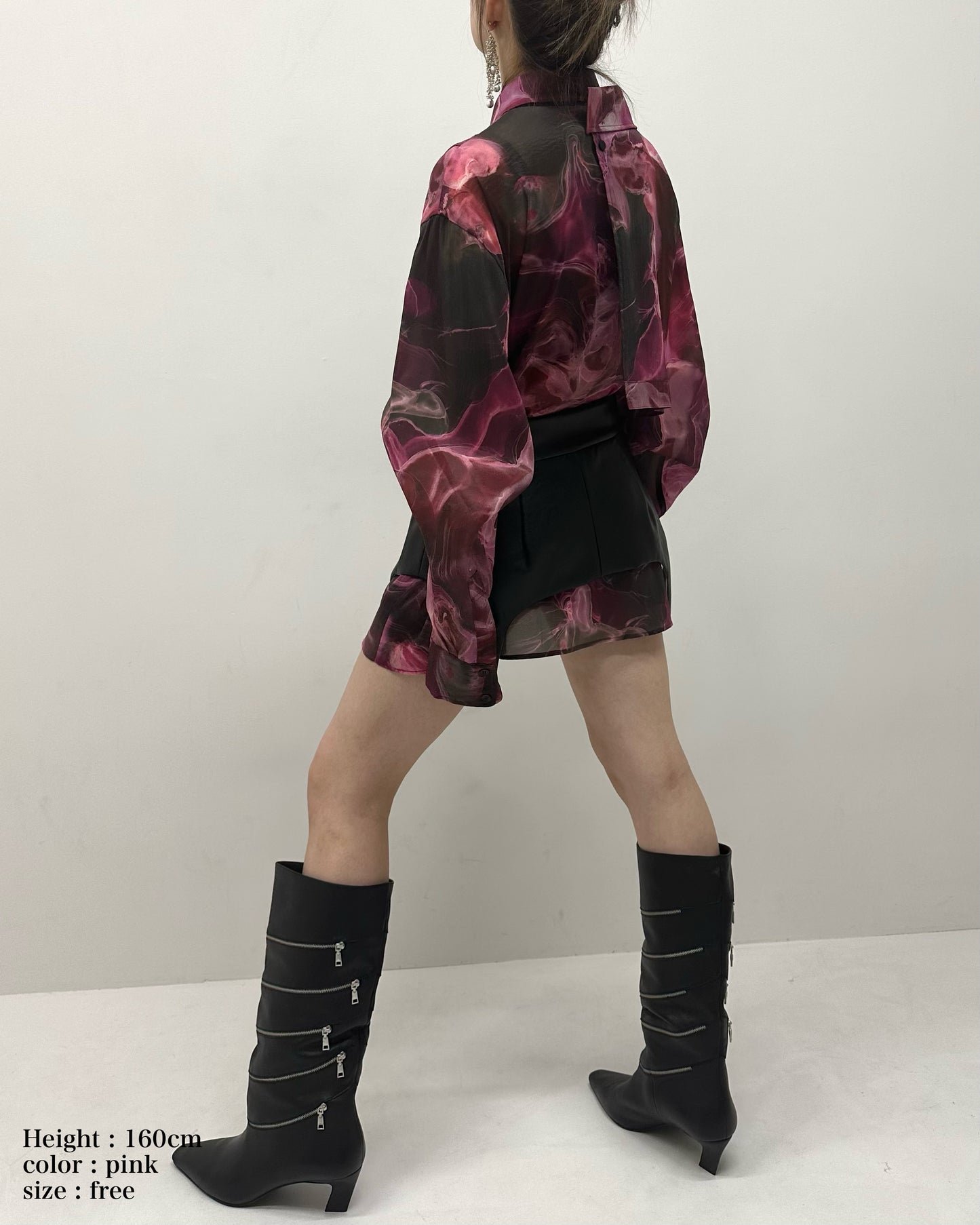 Marble paint big shirt