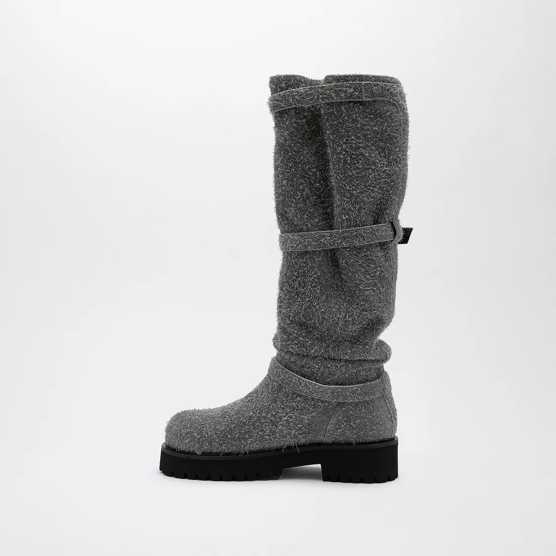 GRACIEUX LETHER BOOTS【Pale Gray Suede】