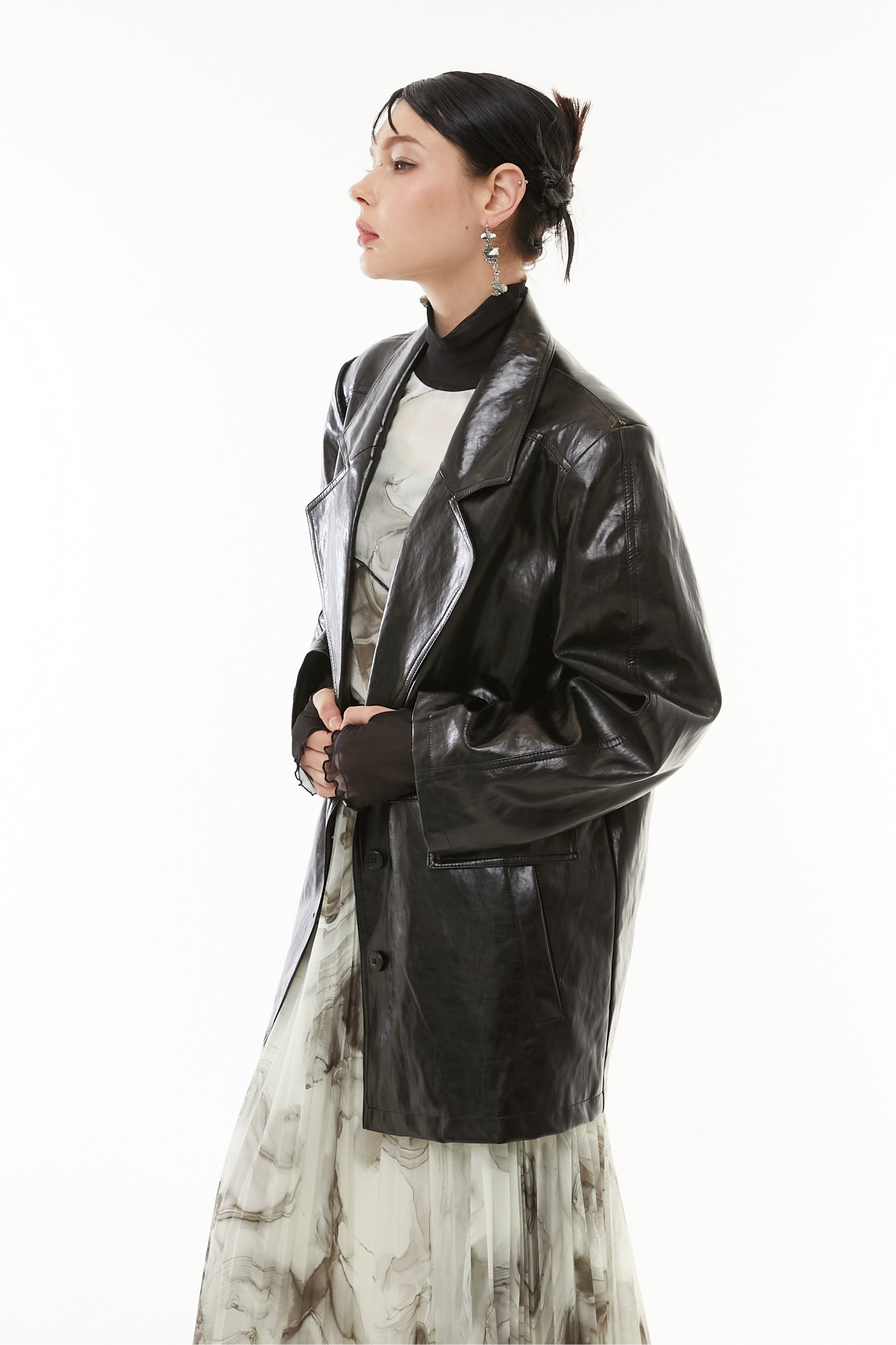 【10月】Luster Faux Leather Jacket
