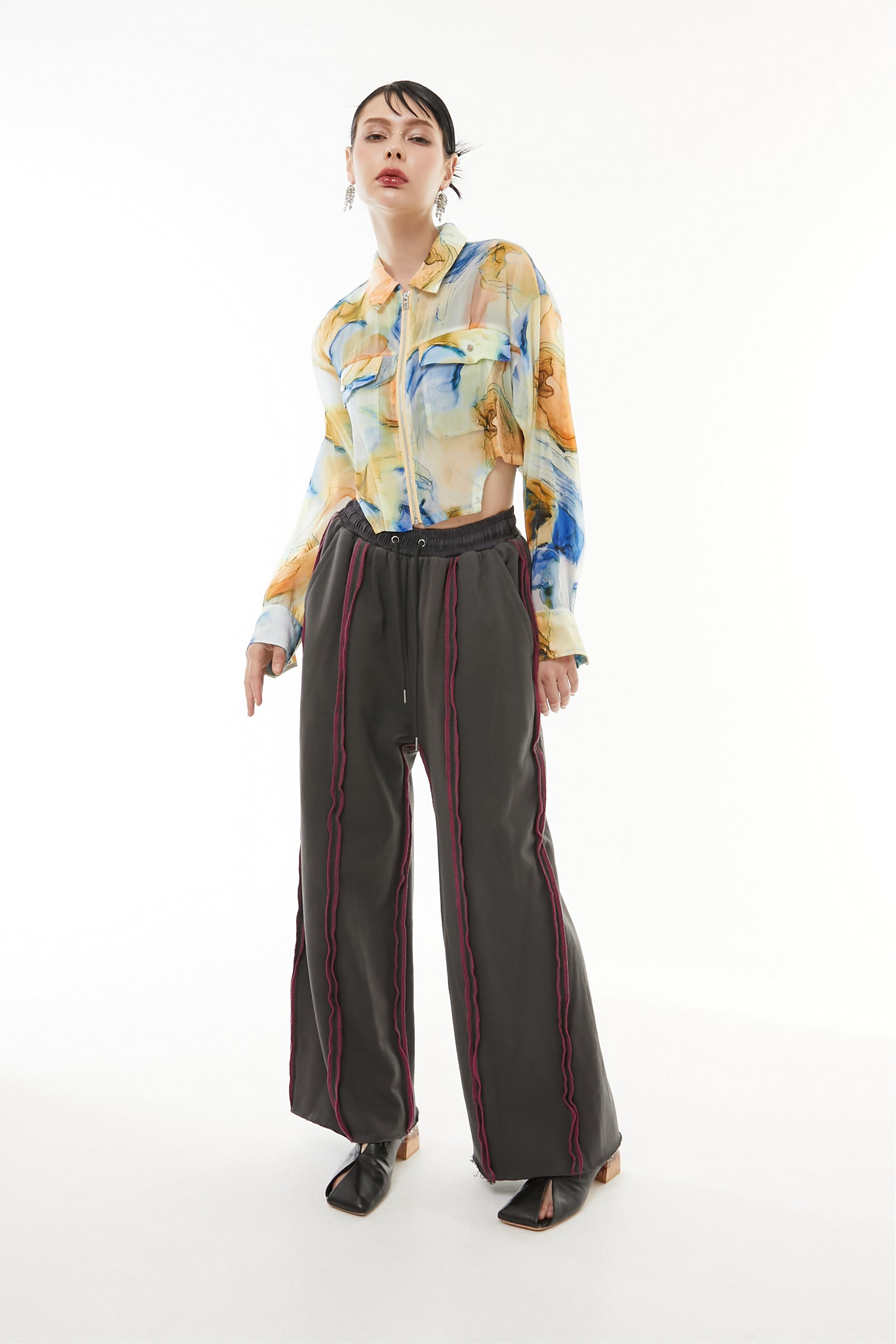 Heavyweight color stitch pants