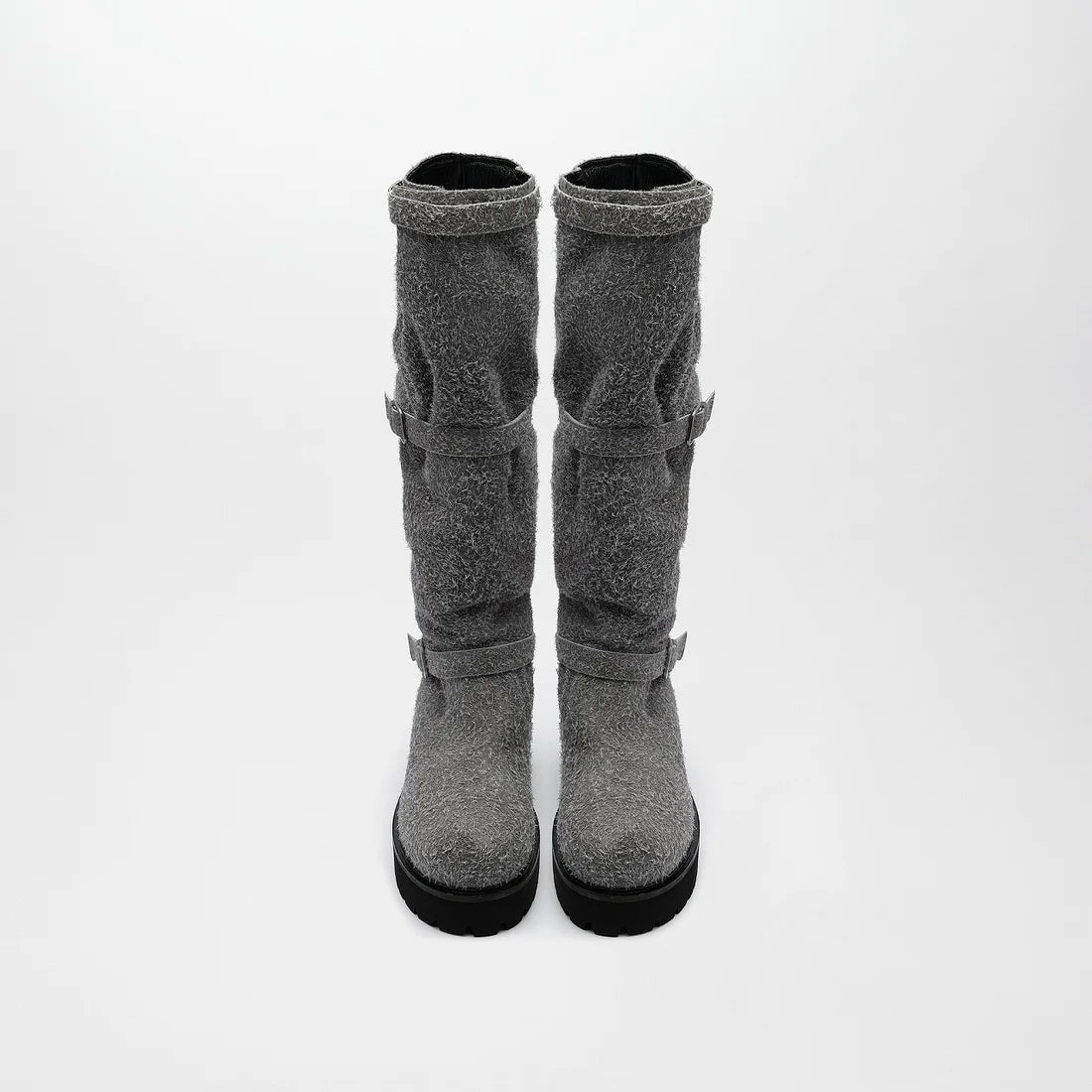 GRACIEUX LETHER BOOTS【Pale Gray Suede】