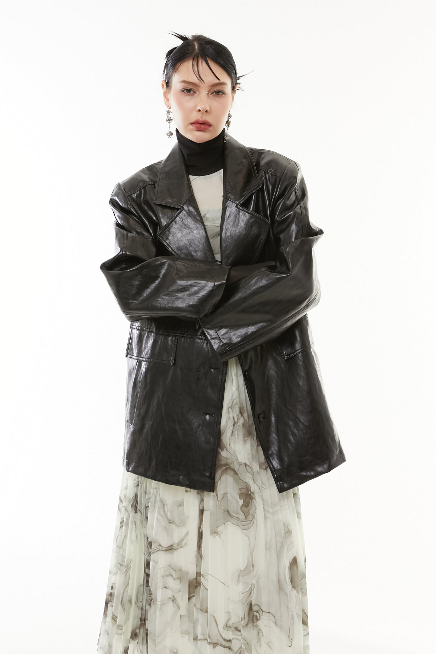 【10月】Luster Faux Leather Jacket