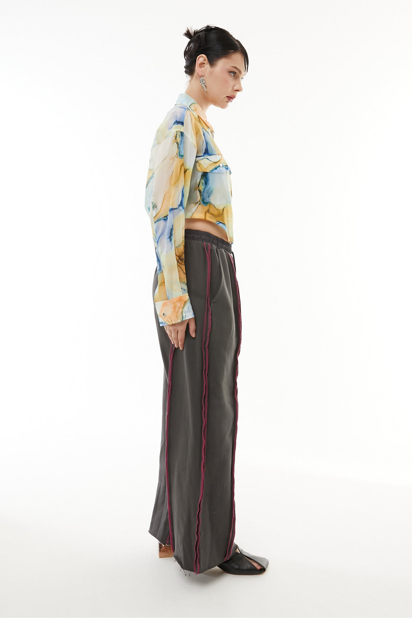 Heavyweight color stitch pants