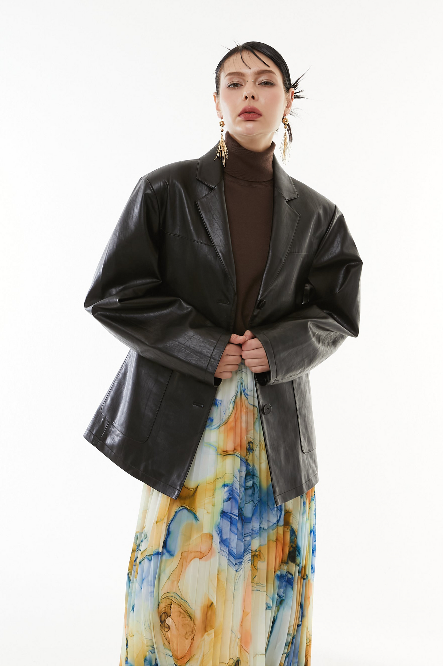 【10月】Soft faux leather jacket