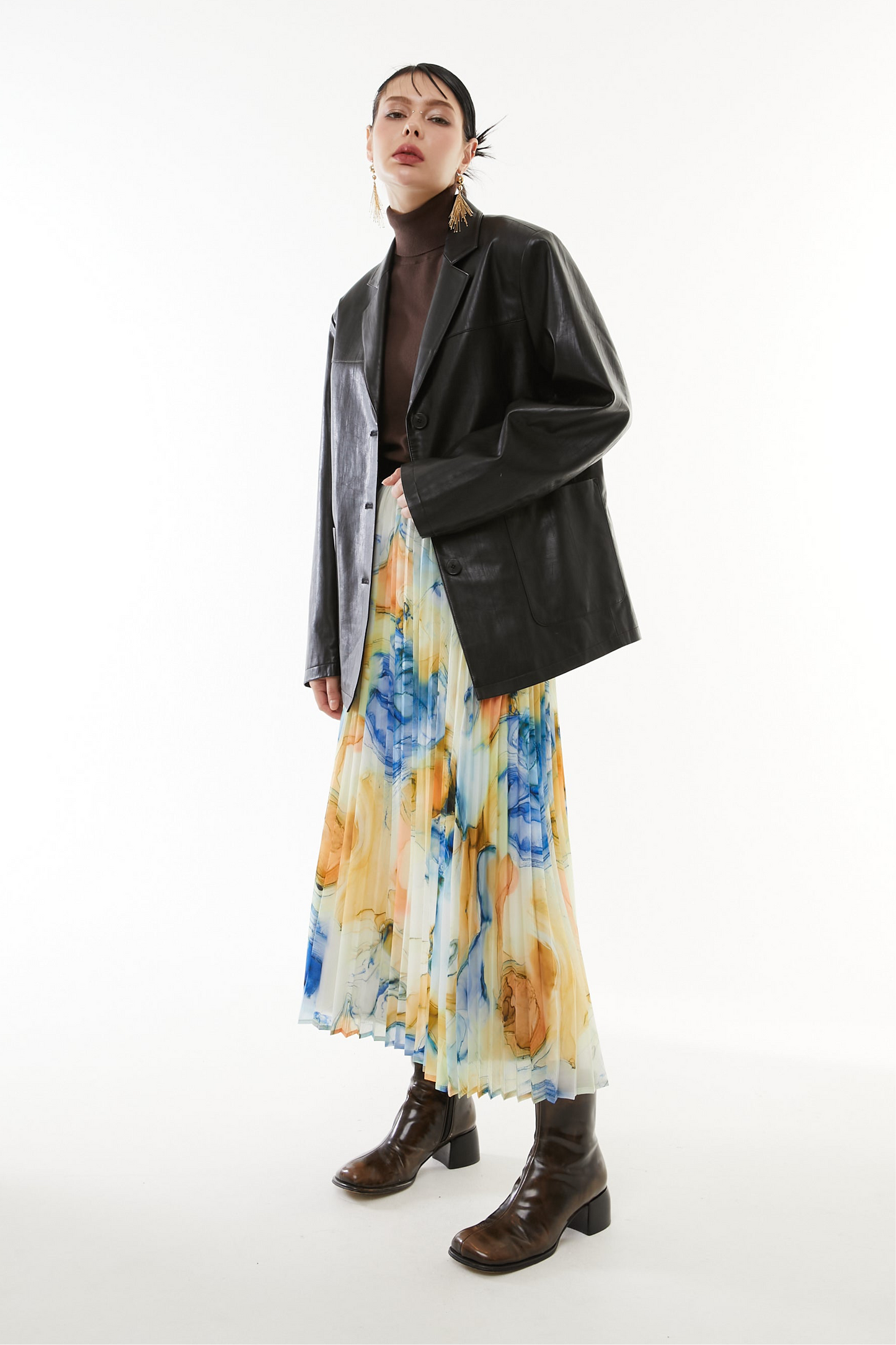 【10月】Soft faux leather jacket