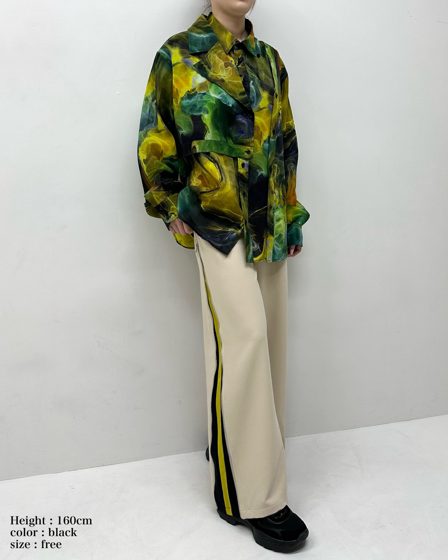 Marble paint big shirt