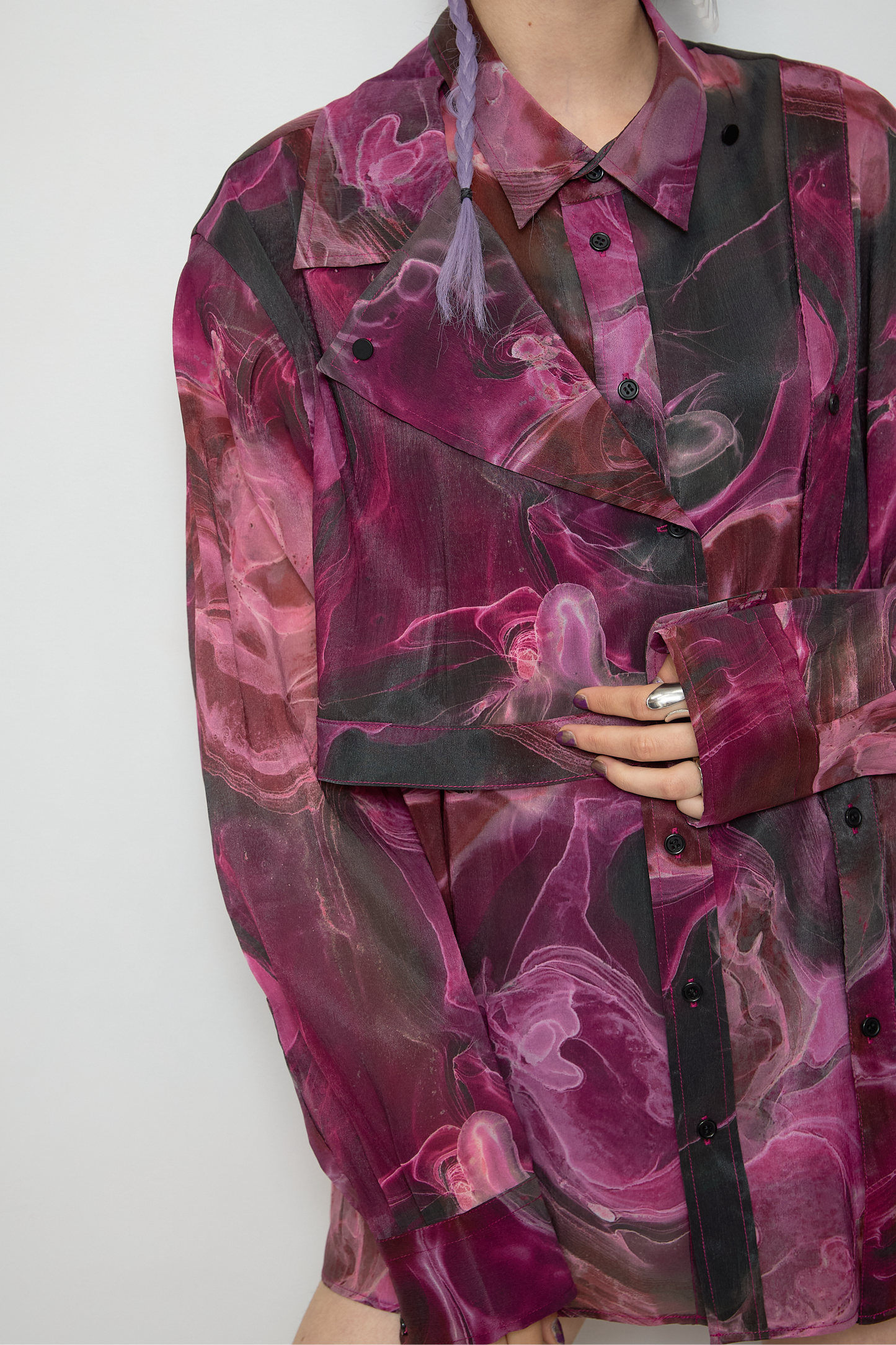 Marble paint big shirt