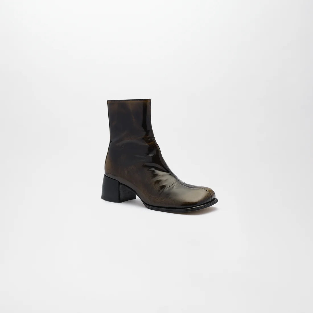 ADELA LETHER BOOTS【Gloss Brown】