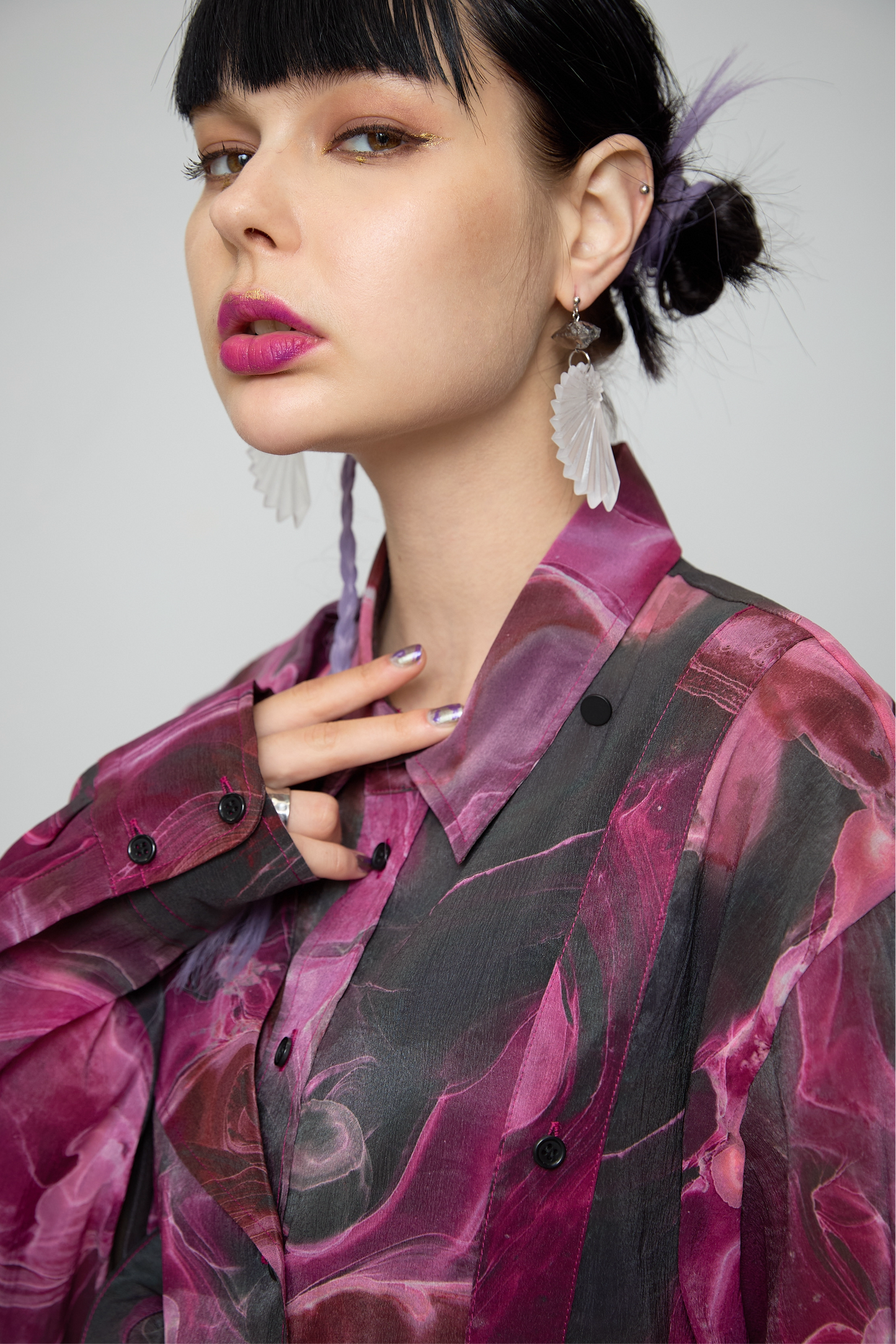 Marble paint big shirt