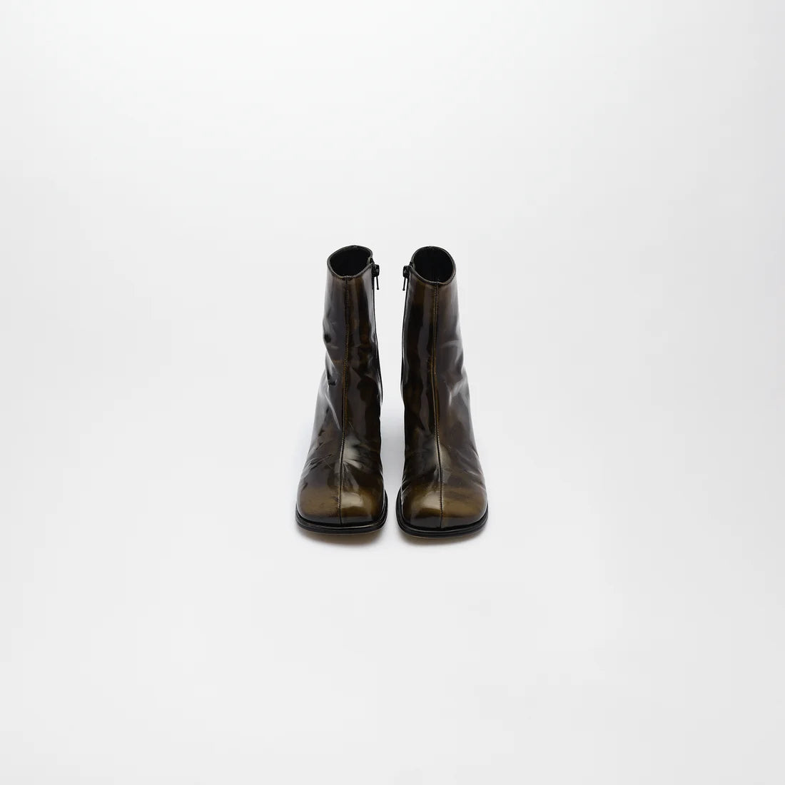 ADELA LETHER BOOTS【Gloss Brown】