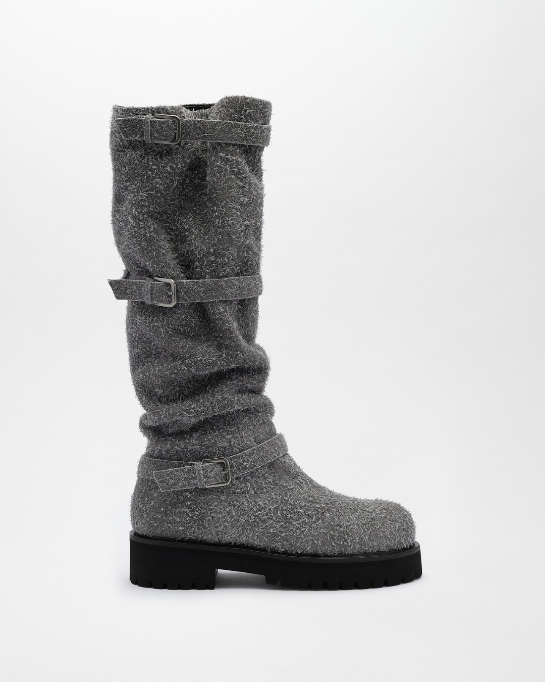 GRACIEUX LETHER BOOTS【Pale Gray Suede】