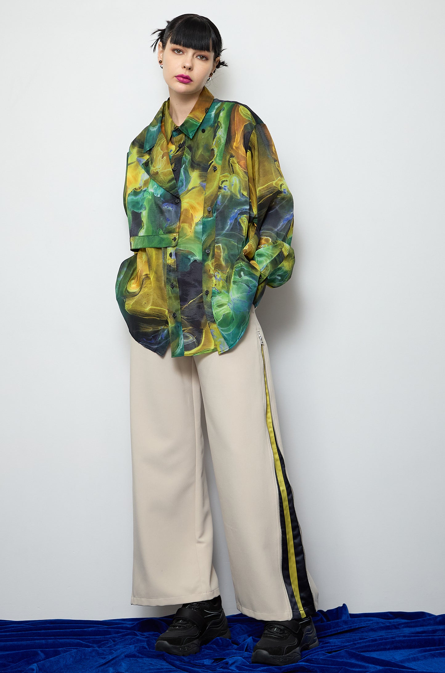 Marble paint big shirt