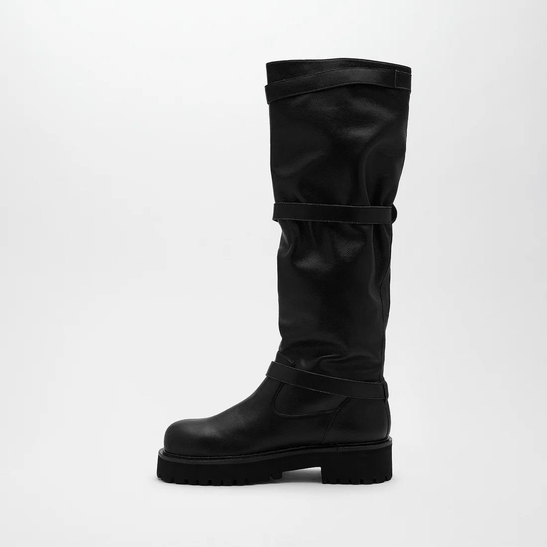 GRACIEUX LETHER BOOTS【Black】