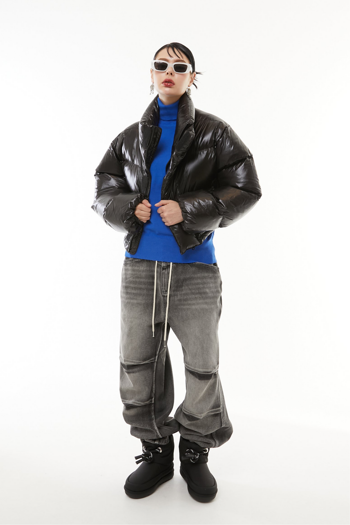 Cropped Light Down Jacket