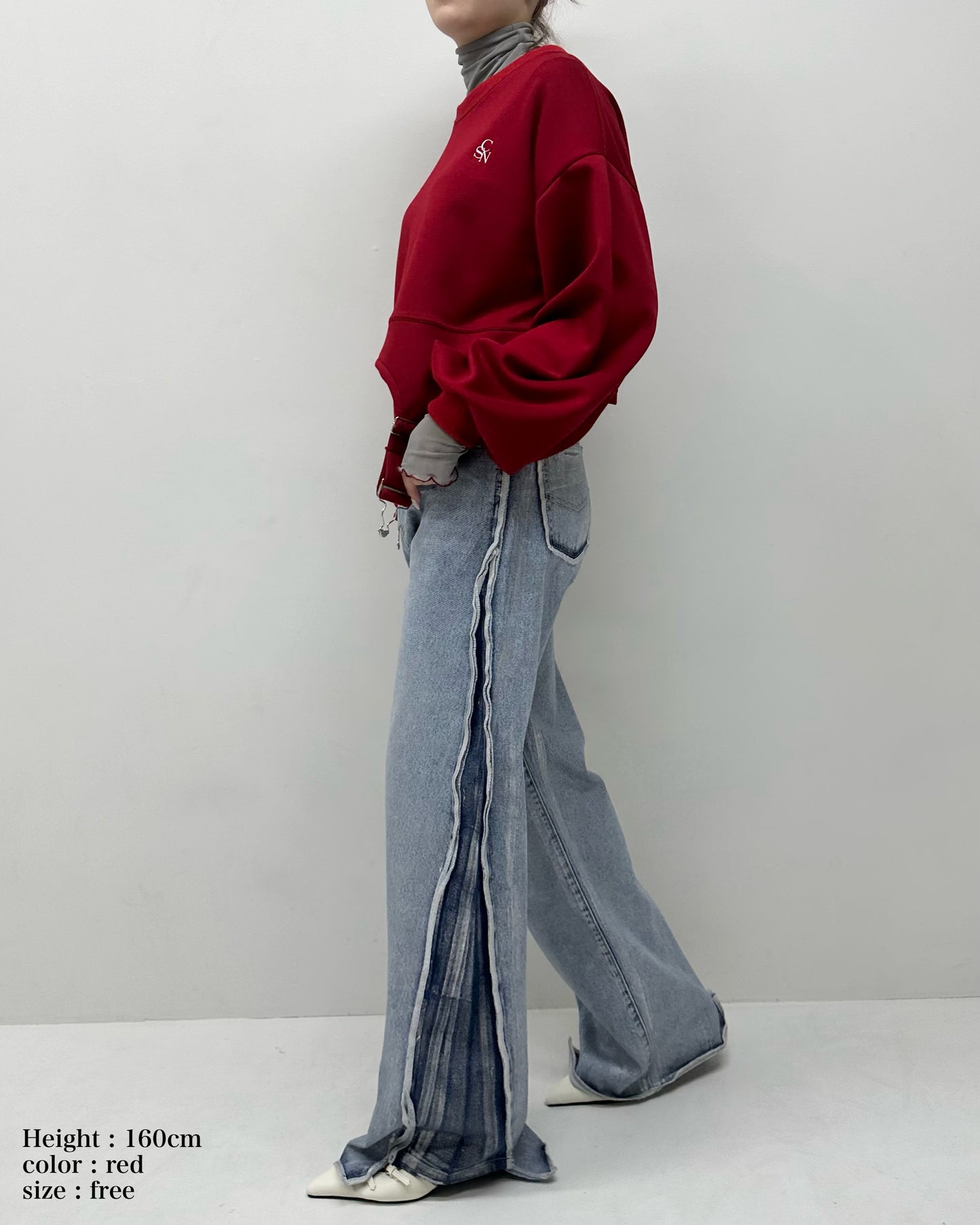 Irregular hem pullover