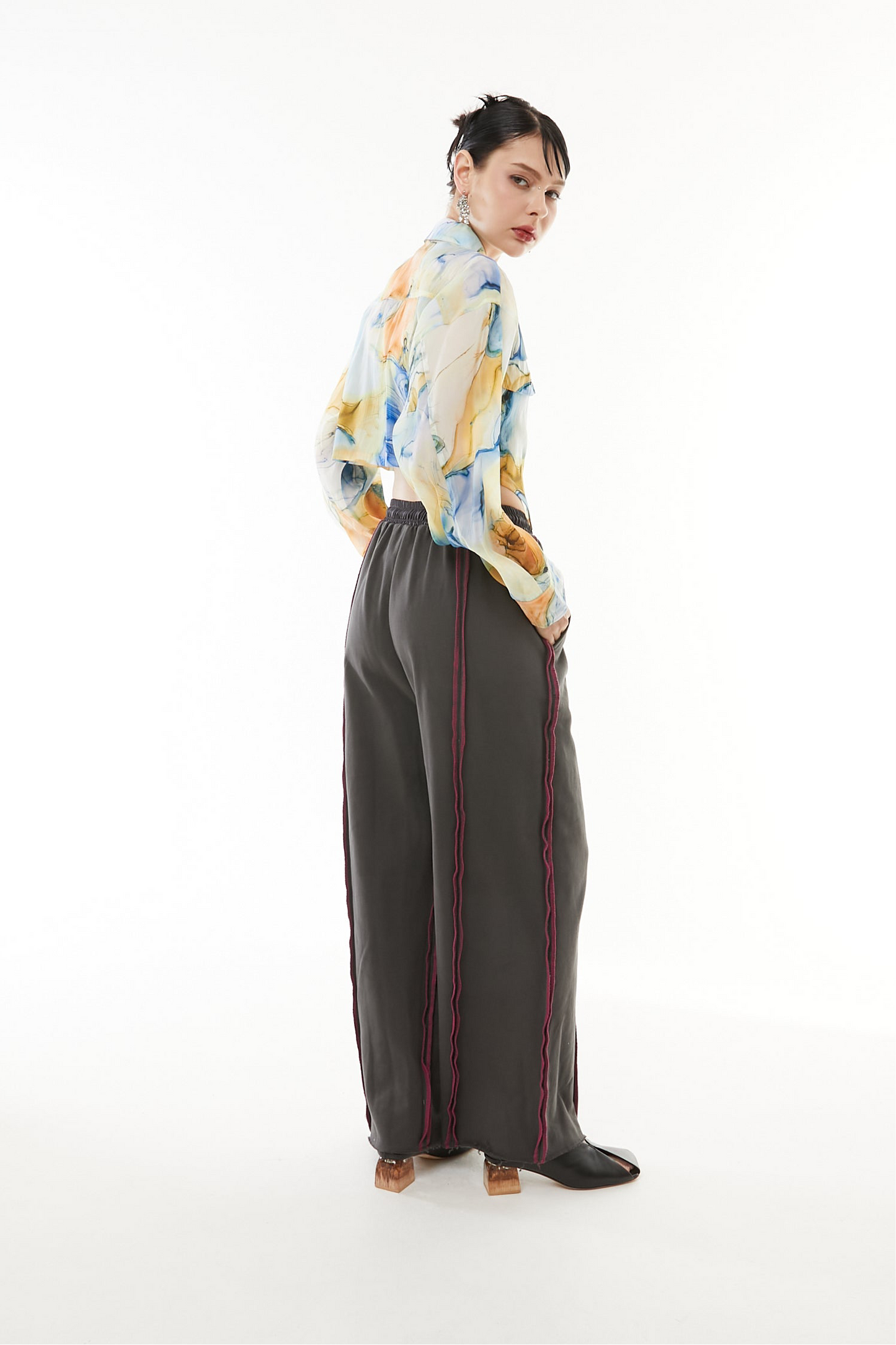 Heavyweight color stitch pants