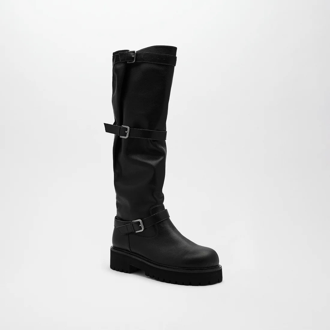 GRACIEUX LETHER BOOTS【Black】