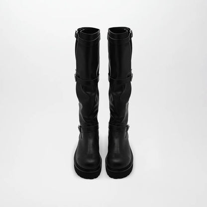 GRACIEUX LETHER BOOTS【Black】