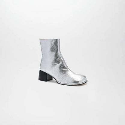 ADELA LETHER BOOTS【Silver】