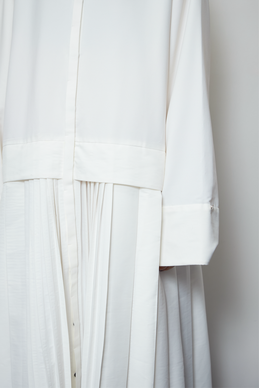 2way sleeve pleated one piece