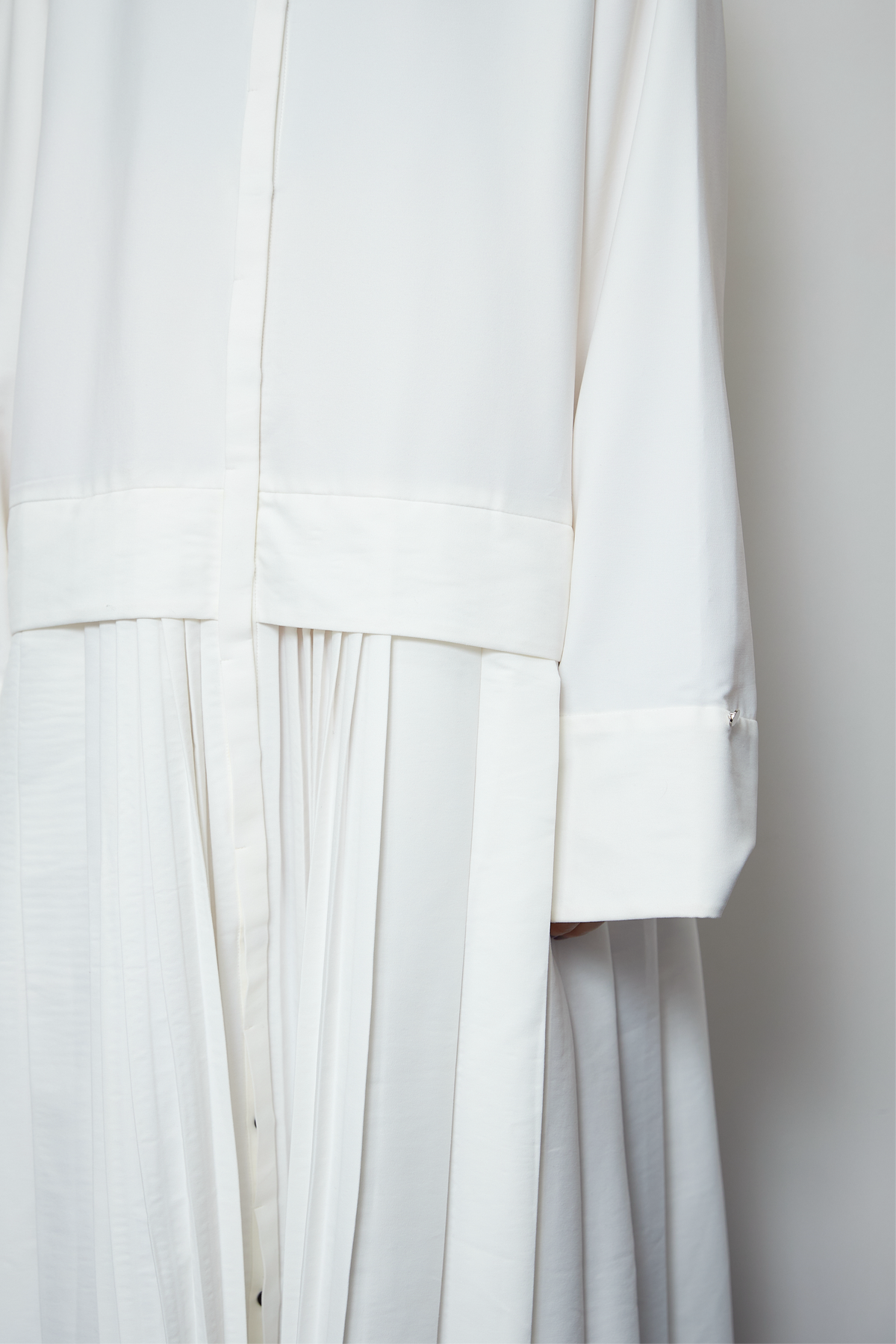 2way sleeve pleated one piece