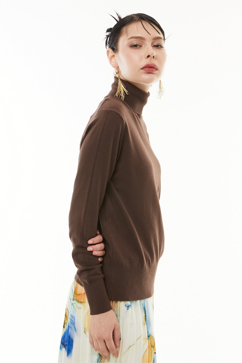 Cashmere wool turtle knit