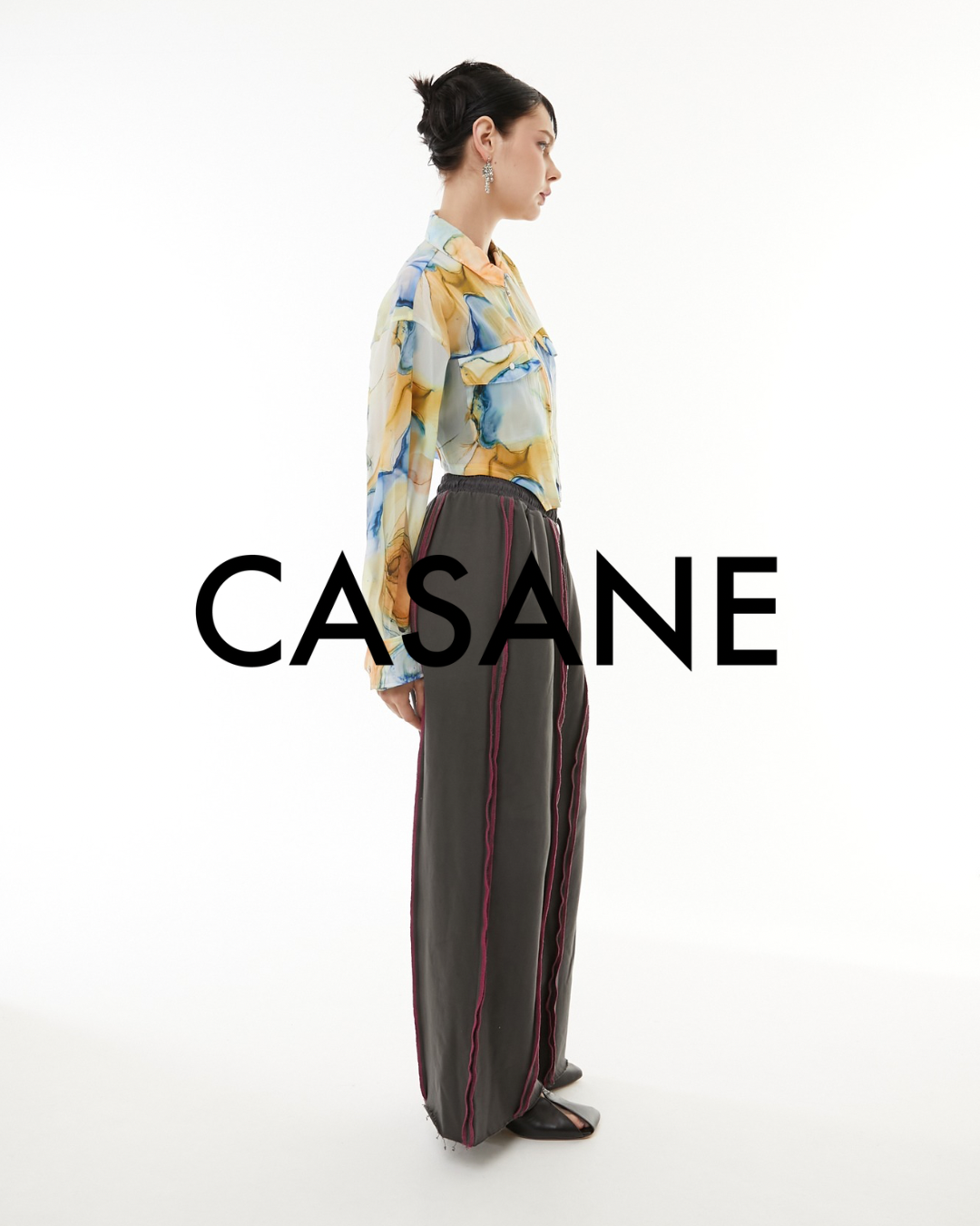 Heavyweight color stitch pants