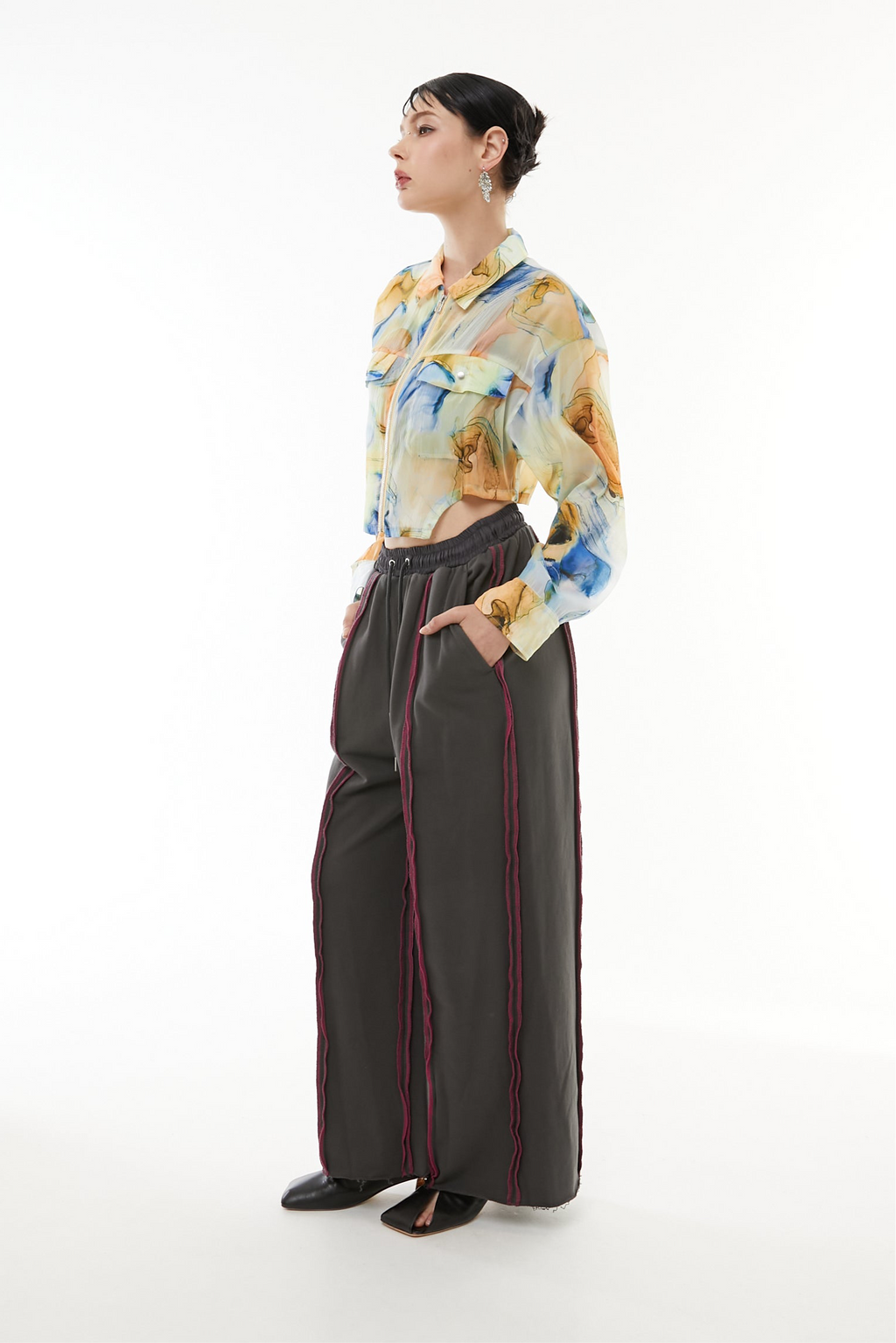 Heavyweight color stitch pants