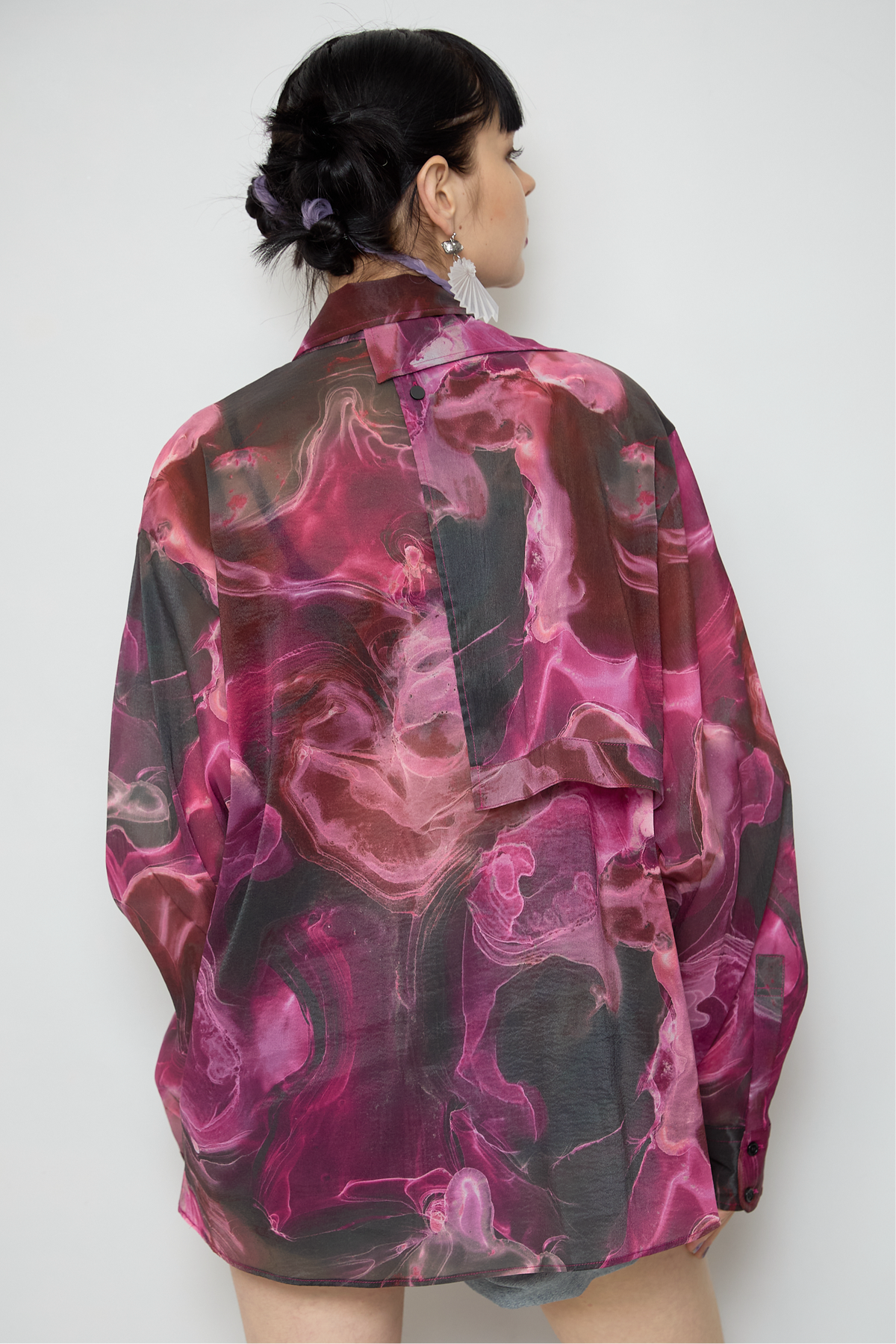 Marble paint big shirt