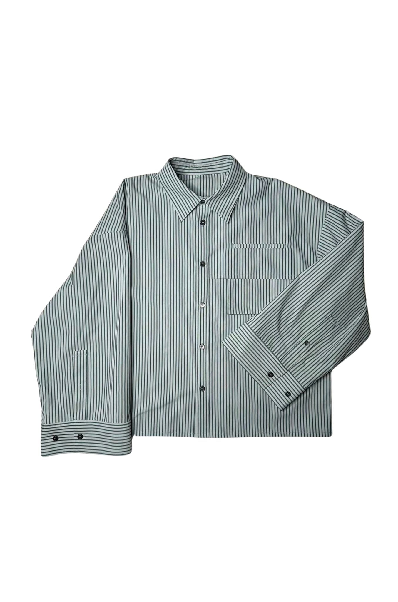 【SAMPLE SALE】Dobby stripe wide cuff shirt