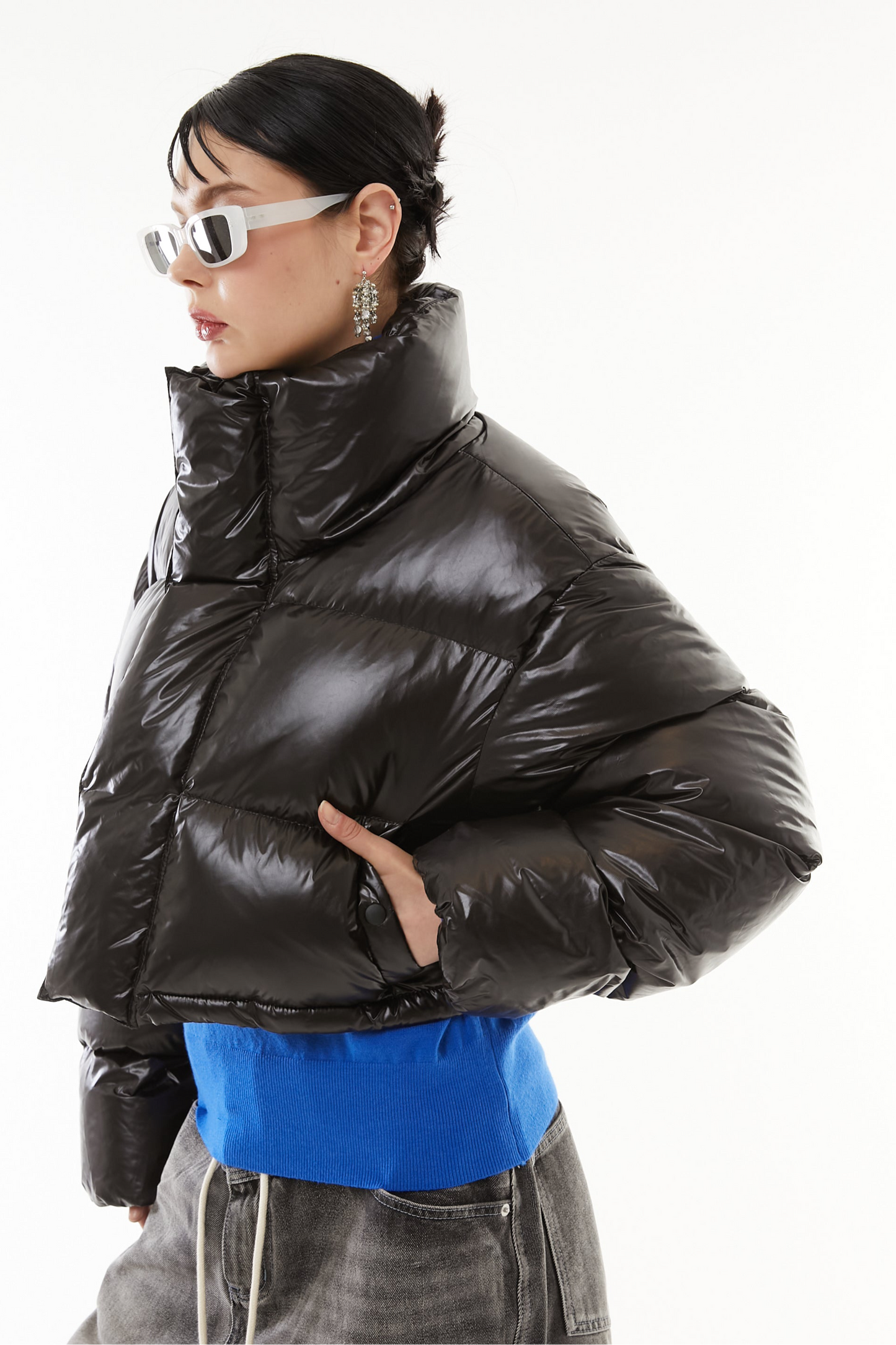 Cropped Light Down Jacket