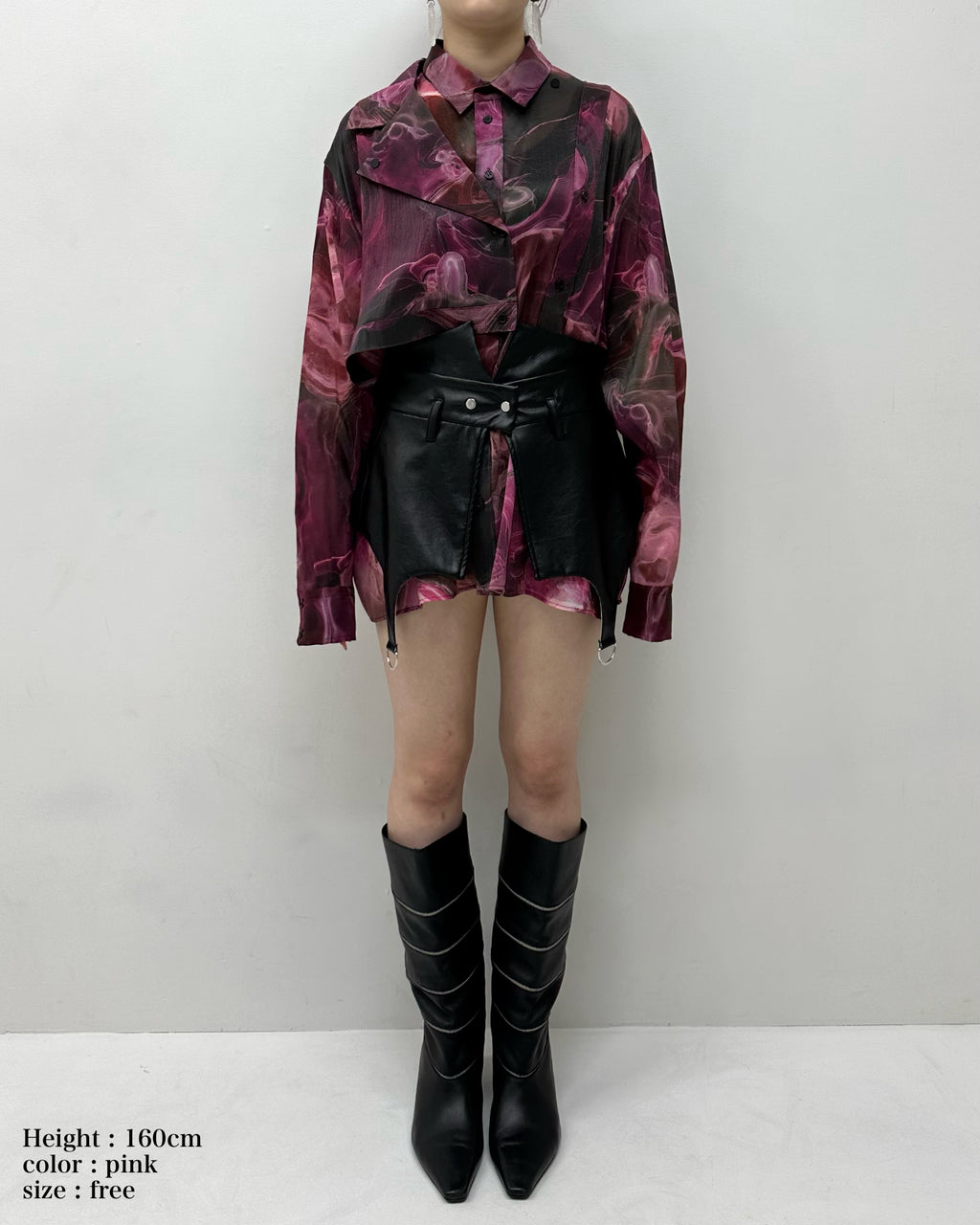 Marble paint big shirt