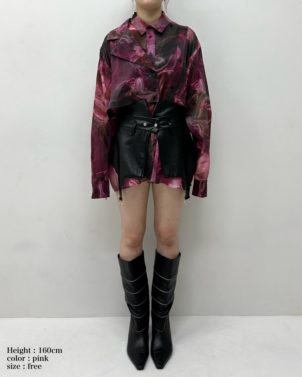 Marble paint big shirt