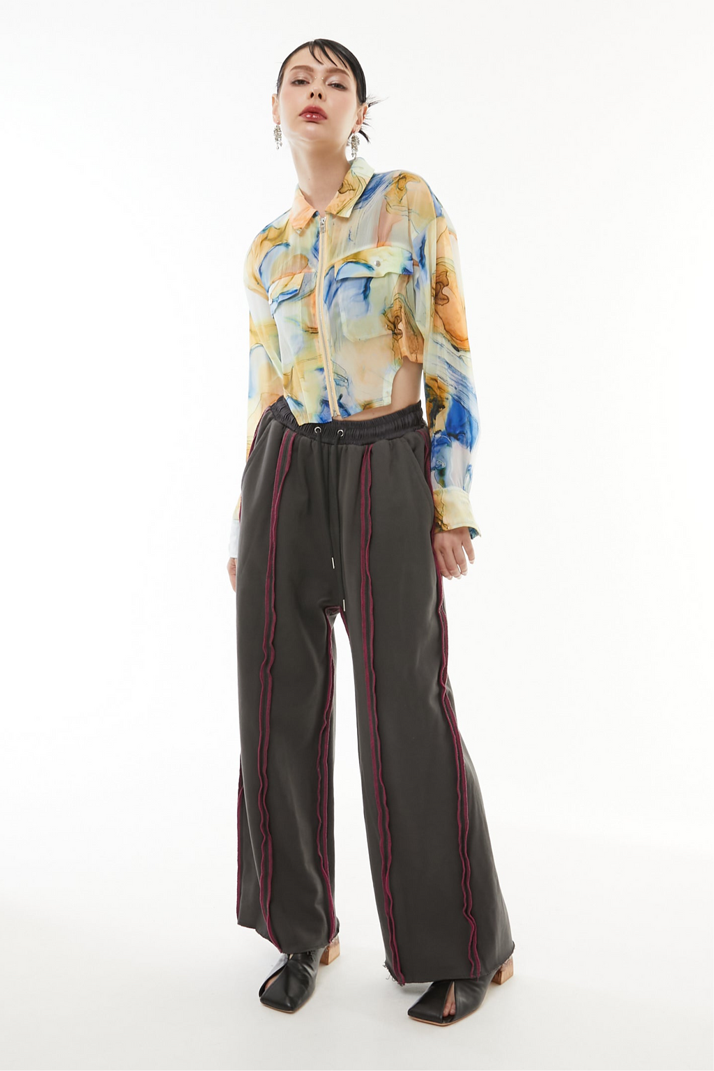 Heavyweight color stitch pants