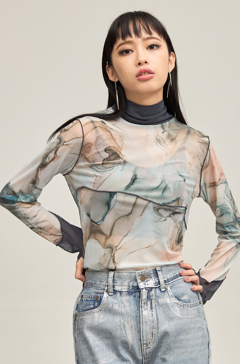 B'2nd別注 Marble paint mellow tops